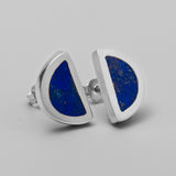 Halbkreis Ohrstecker - Lapislazuli Schmuck